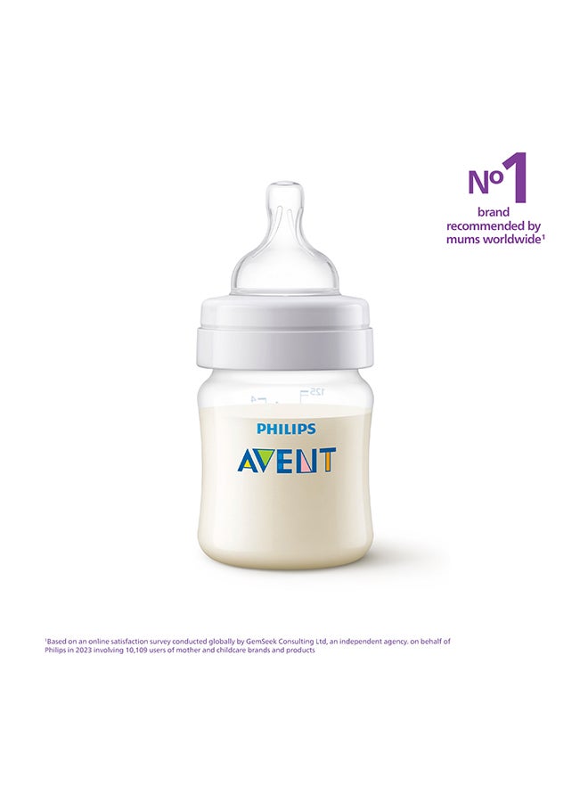 Philips Avent Anti-Colic Bottle 125Ml| 2 Bottles | No.1 Brand Recommended By Moms Worldwide |Clinically Proven To Reduce Coli